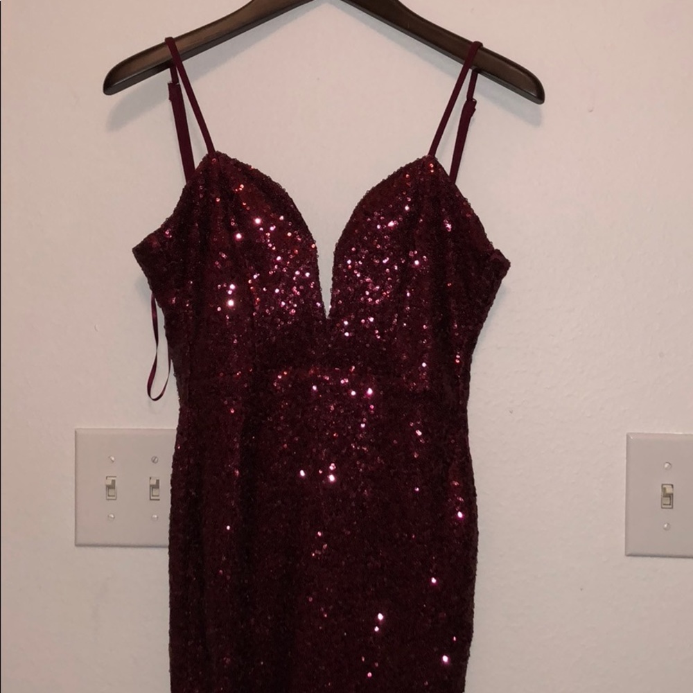 Sequined Red Dress
